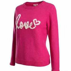 cupcakes & cashmere Pink Love Cashmere Sweater